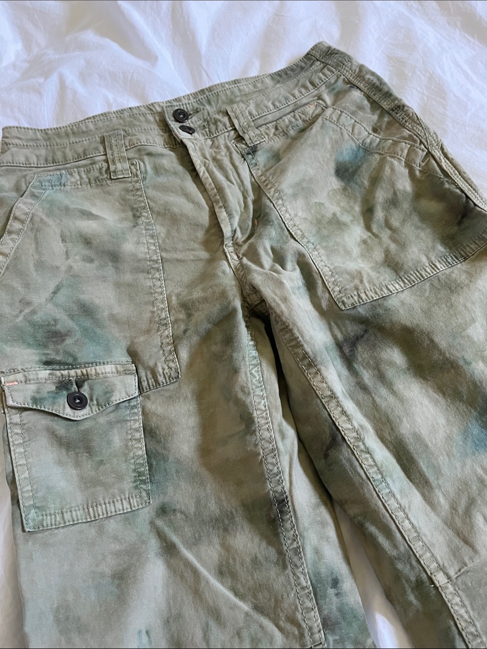 Anthropology the wanderer cargo pastel green painter artist pants - Picture 4 of 9